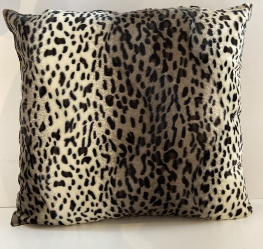 Faux Fur Cheetah Print Cushion Cover 45cm