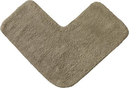 100% Cotton Corner Shower Mat in Mocha