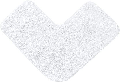 100% Cotton Corner Shower Mat in White