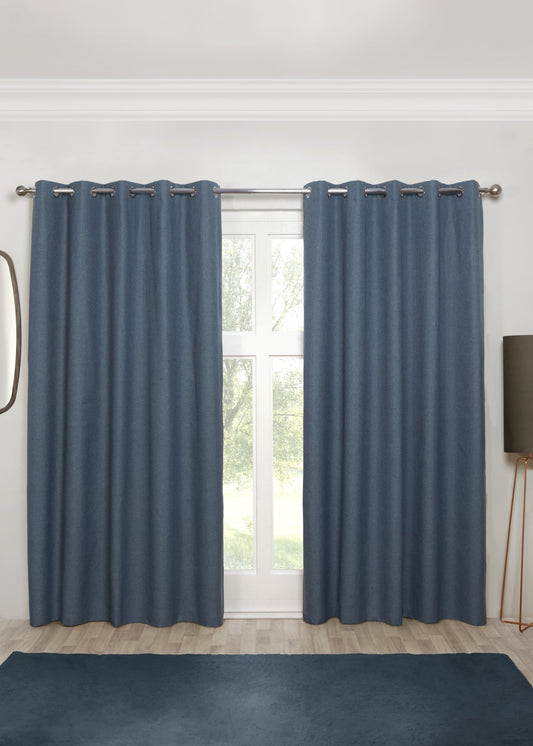 3 Pass Blackout Curtains in Denim