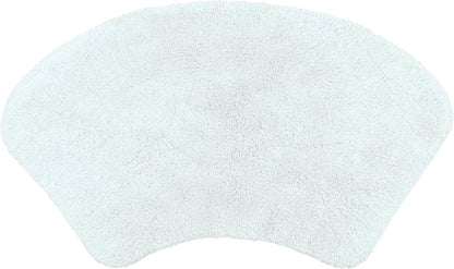 100% Cotton Curved Shower Mat in White