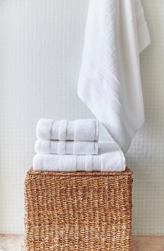 100% Cotton Elegance 650GSM Towels in White