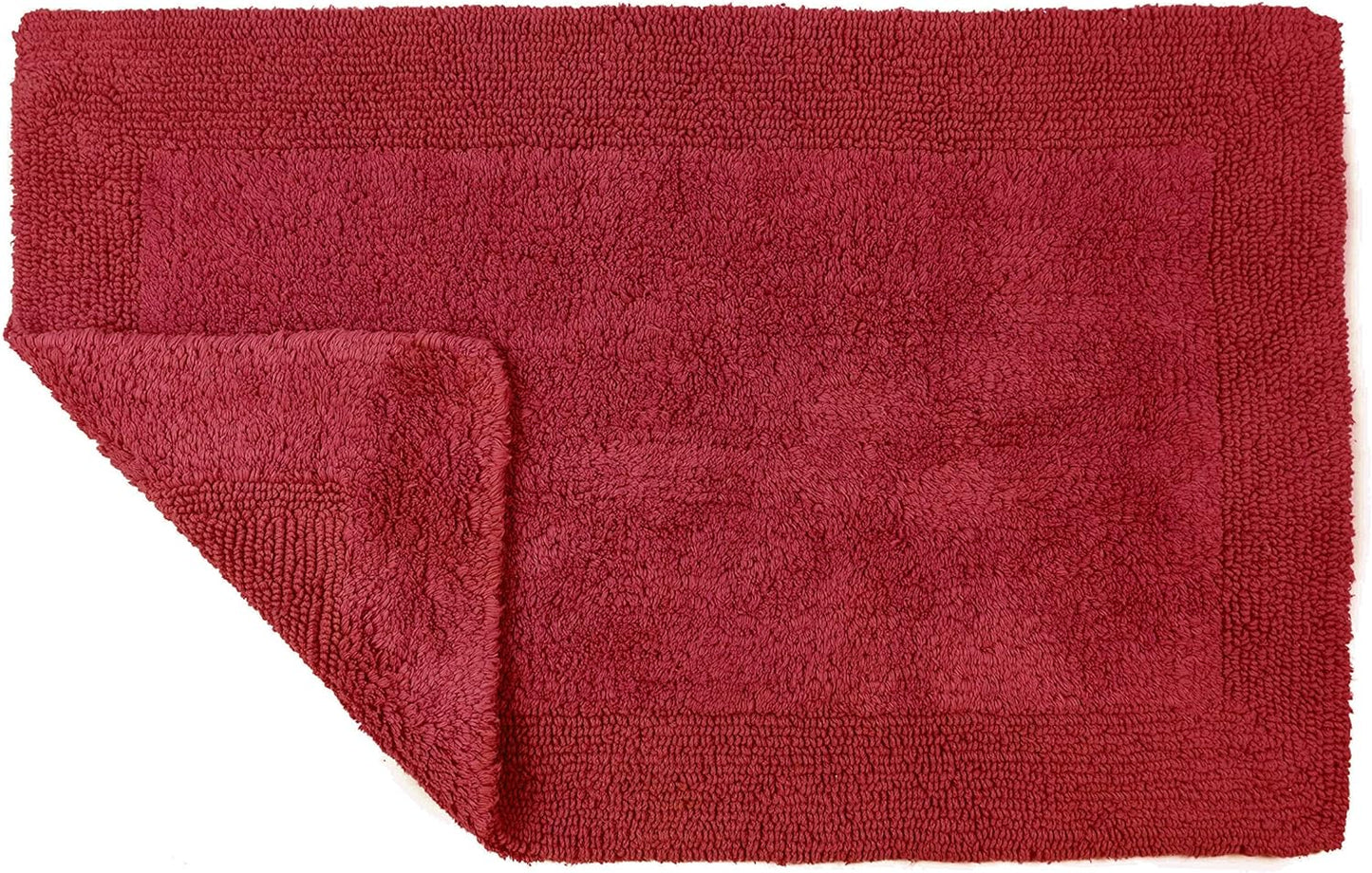 Heavyweight Reversible Bath Mats Cranberry