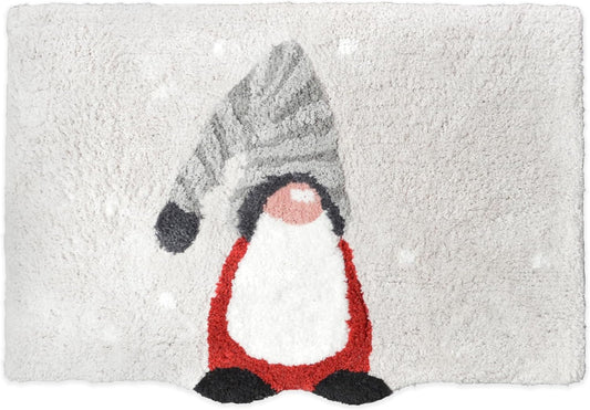 Festive Gonks Supersoft Bath Mat in Grey 50cm x 80cm