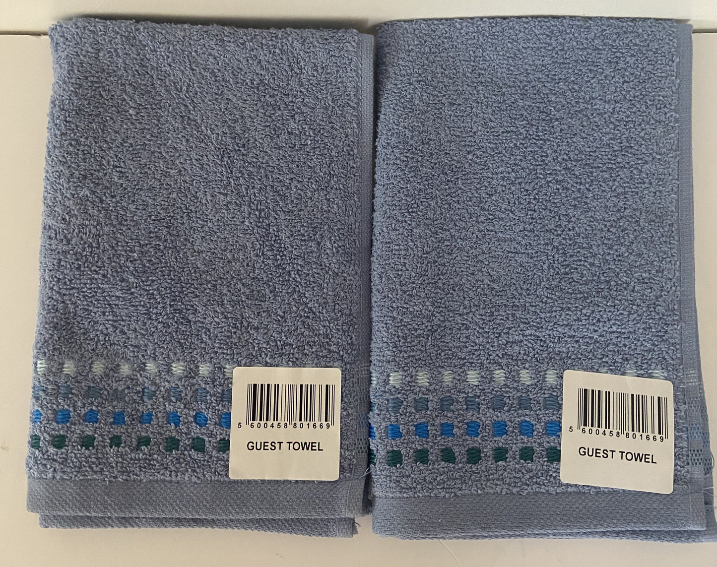 100% Cotton Guest Towels 30cm x 50cm x 2