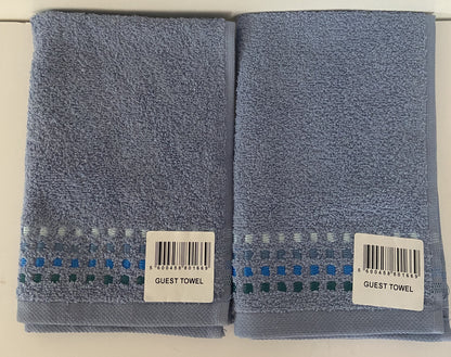 100% Cotton Guest Towels 30cm x 50cm x 2