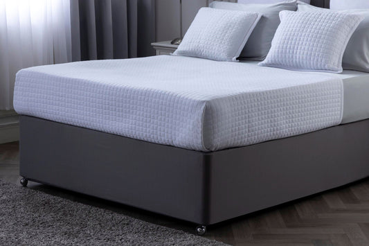 Jersey Cotton Divan Bed Base Wrap in Charcoal Grey