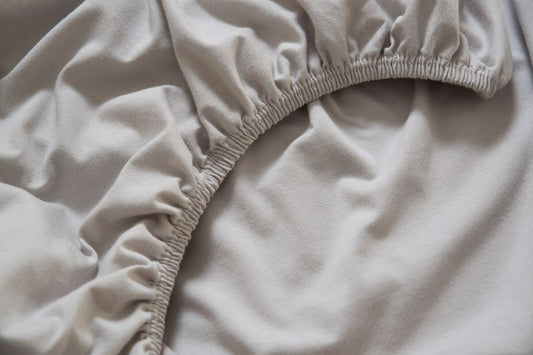 100% Combed Cotton Memory Foam Fitted Sheet in Grey