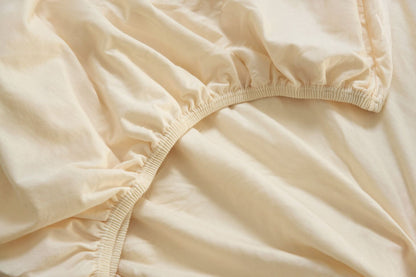 100% Combed Cotton Memory Foam Fitted Sheet in Ivory