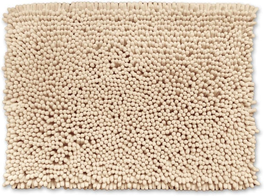 Jumbo Noodle Deep Pile Bobble Bath Mat in Stone