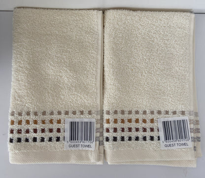 100% Cotton Guest Towels 30cm x 50cm x 2