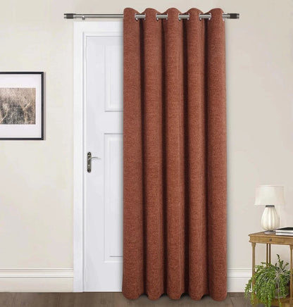 Langley Chenille Thermal Interlined Eyelet Curtains Nutmeg