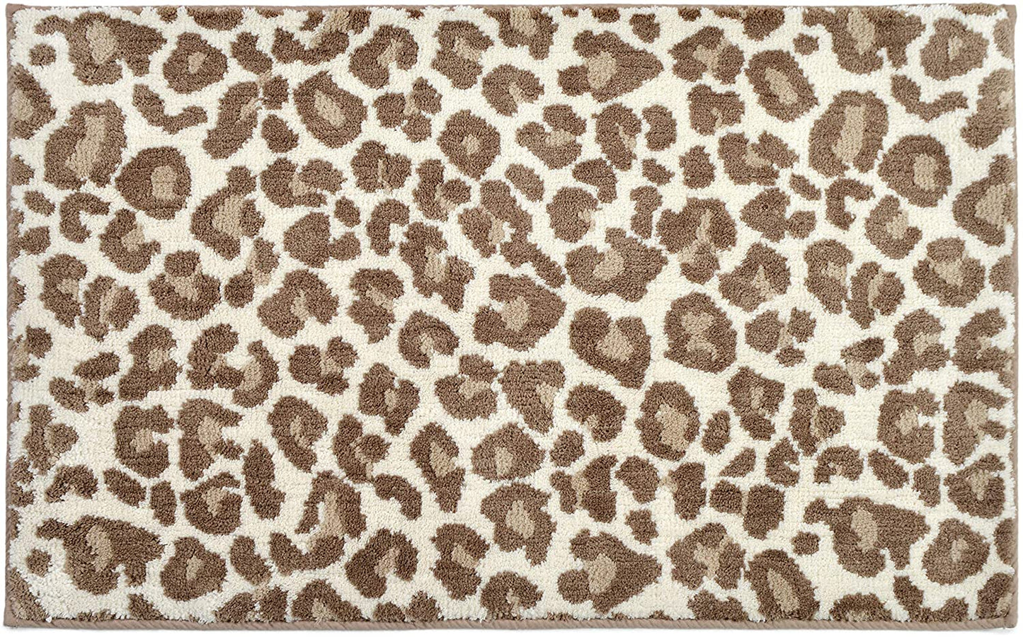 Leopard Jacquard Design Bath Towels in Natural