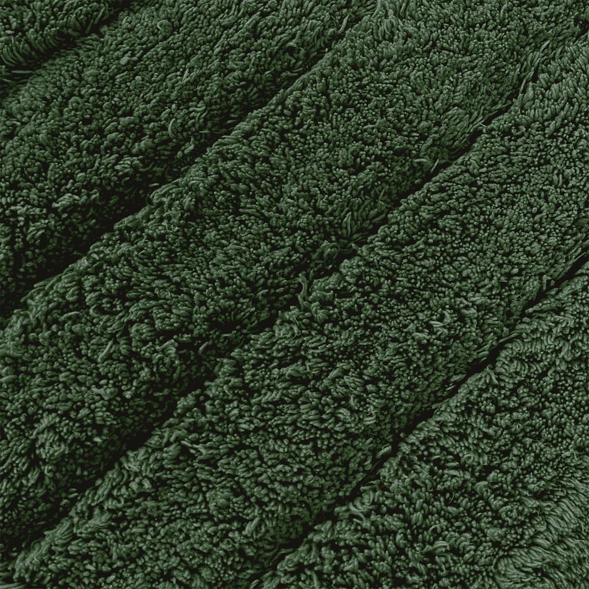 100% Cotton Two Piece Rib Bath Mats 2 Sizes Dark Green