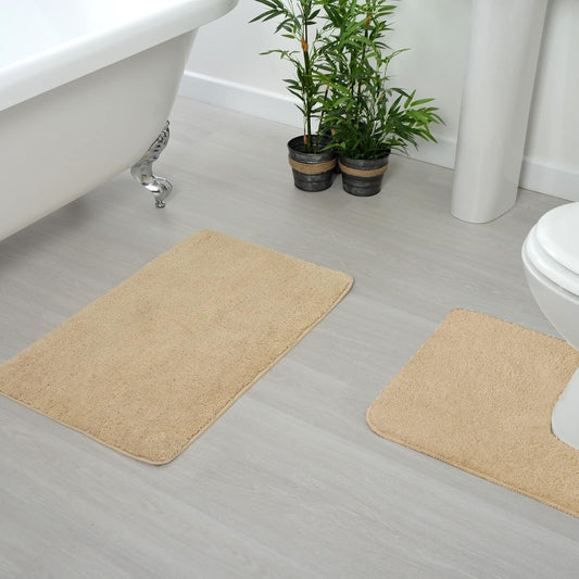 Microfibre Bath & Pedestal Mats Stone
