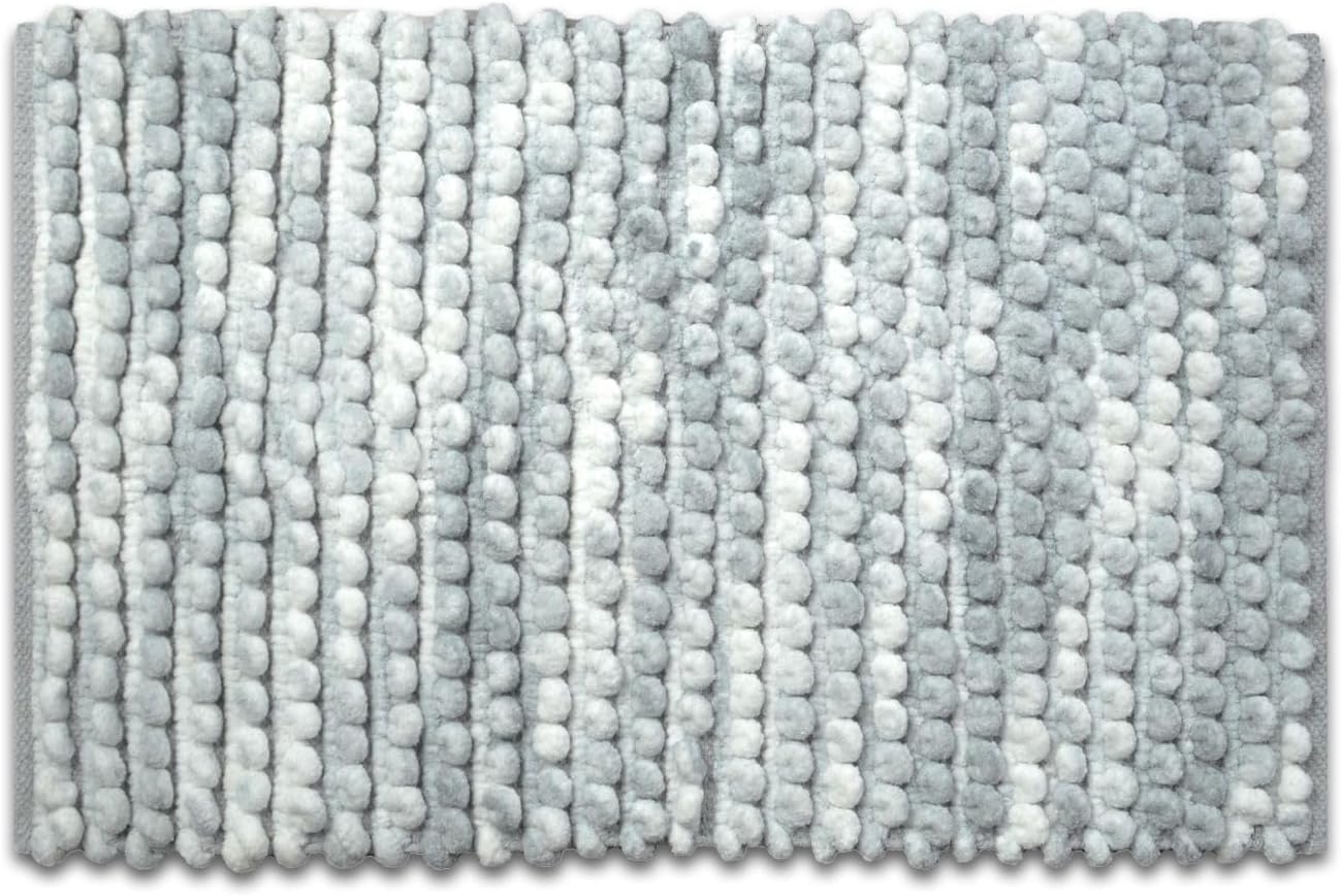 Monaco Marl Bath, Pedestal Shower Mat in Grey Shades