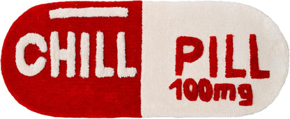 CHILL PILL Mooky Mat in Red & Cream