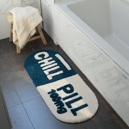CHILL PILL Mooky Mat in Teal & Cream