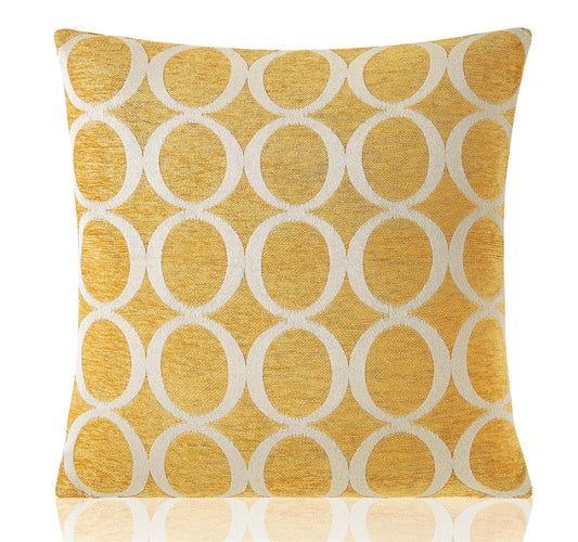 O Cushion in Ochre Yellow