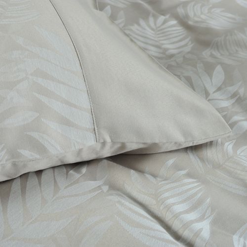 Jacquard Cotton Rich Design Duvet Set in Stone