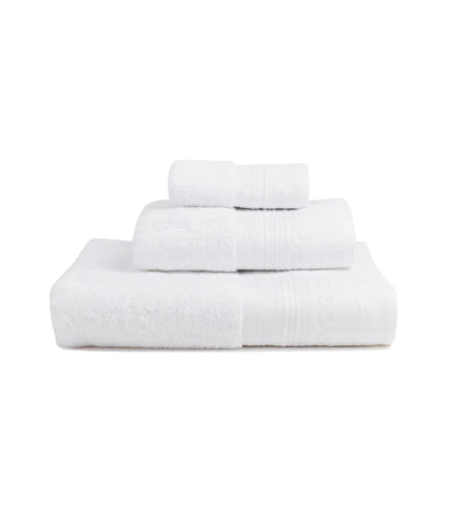 100% Cotton Jacquard Design Bath Towels in White