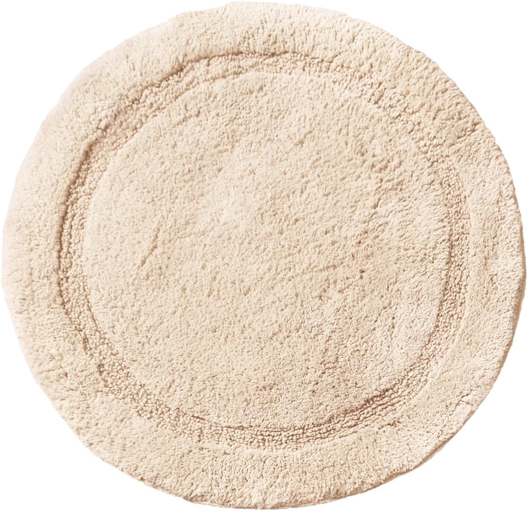 Marrakesh Round Rug Mat in Stone