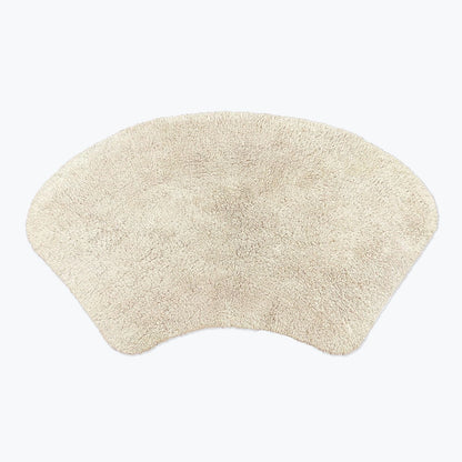 100% Cotton Curved Shower Mat in Stone