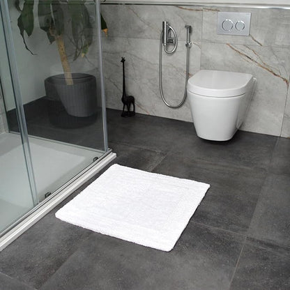 Elegance Heavyweight Reversible Bath Mats White