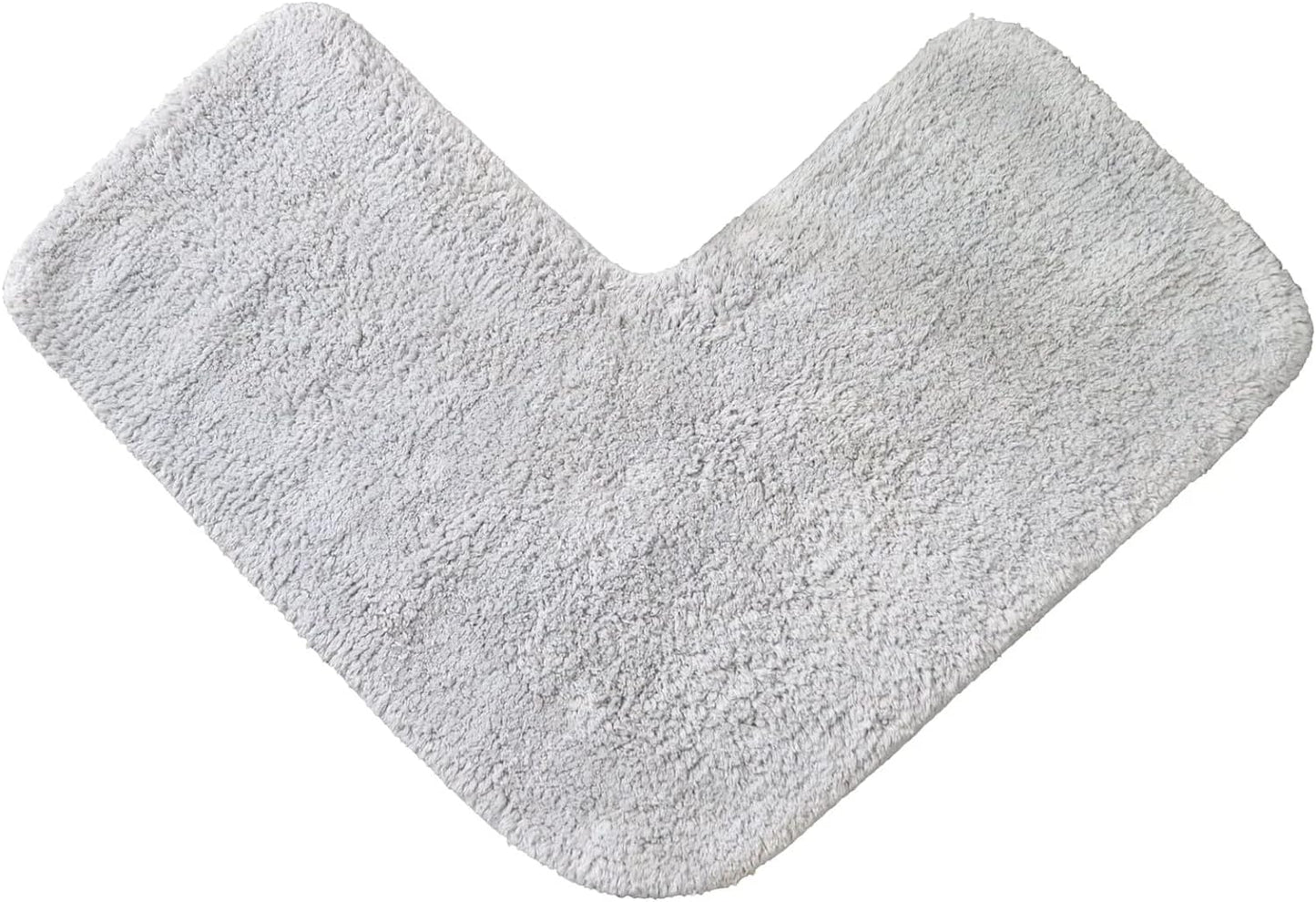 100% Cotton Corner Shower Mat in Dove Grey