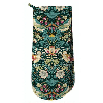 William Morris Strawberry Thief Dark Green Kitchen Linen