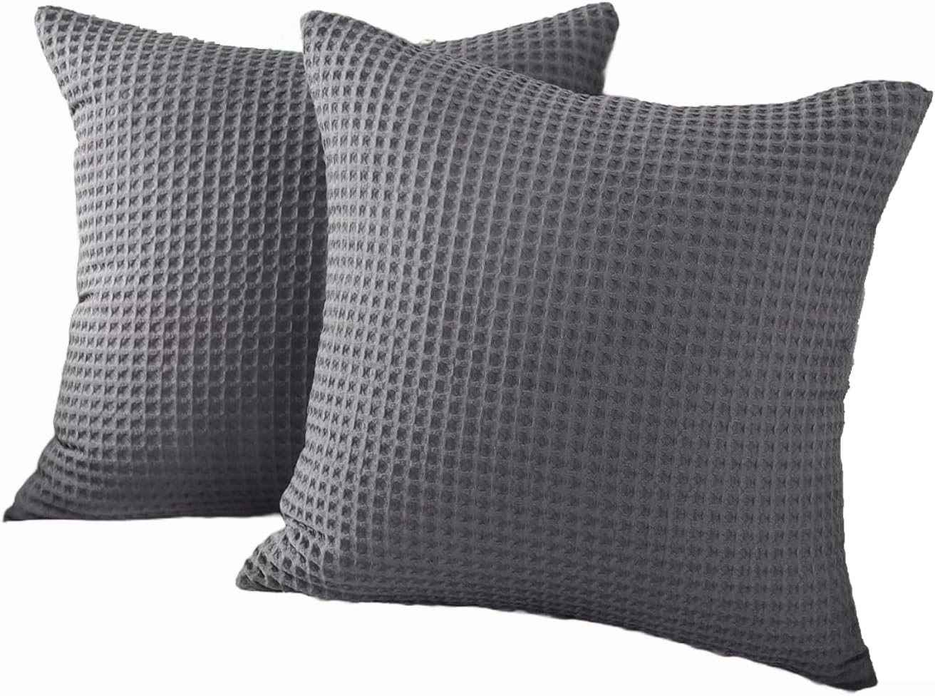 100% Cotton Hotel Waffle Weave Throw Charcoal Grey