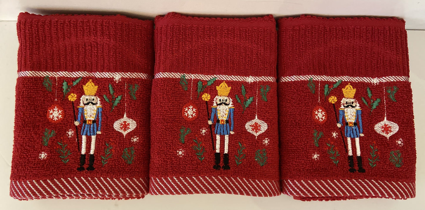 Christmas Nutcracker People Kitchen Towel in Red