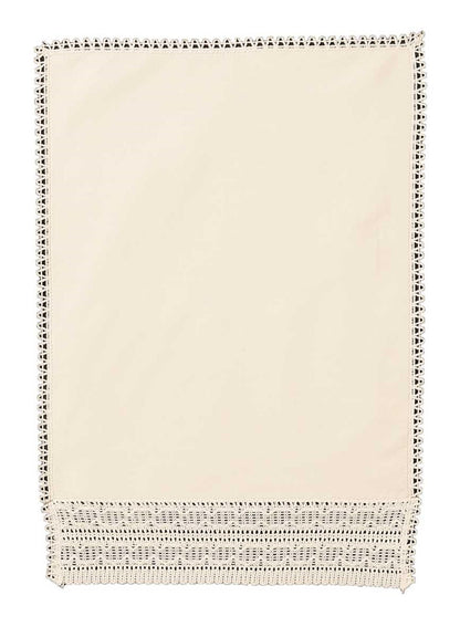 Large Lace Design Arm Chair Cap, Chair Back Ecru