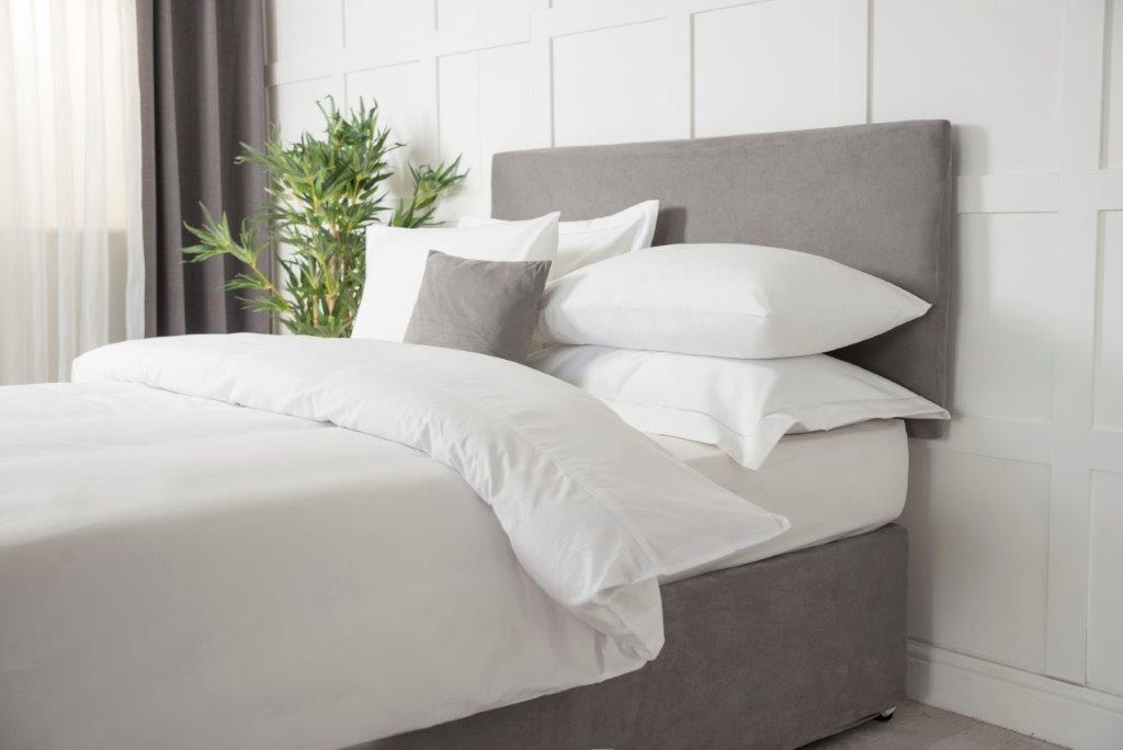 Faux Suede Headboard Wrap in Charcoal Grey