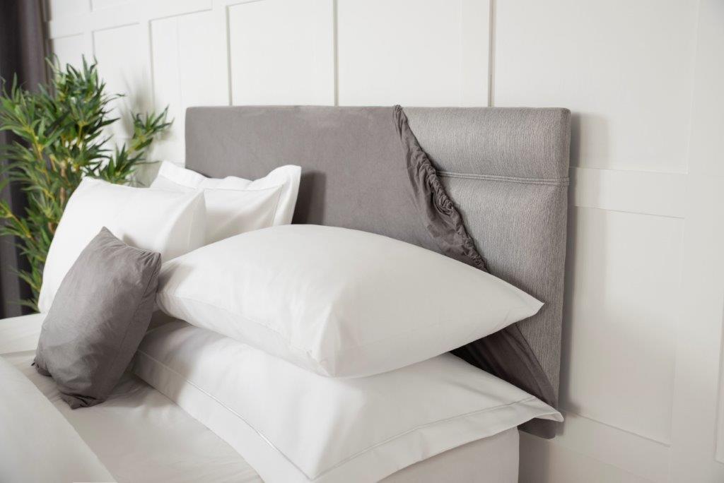 Faux Suede Headboard Wrap in Charcoal Grey