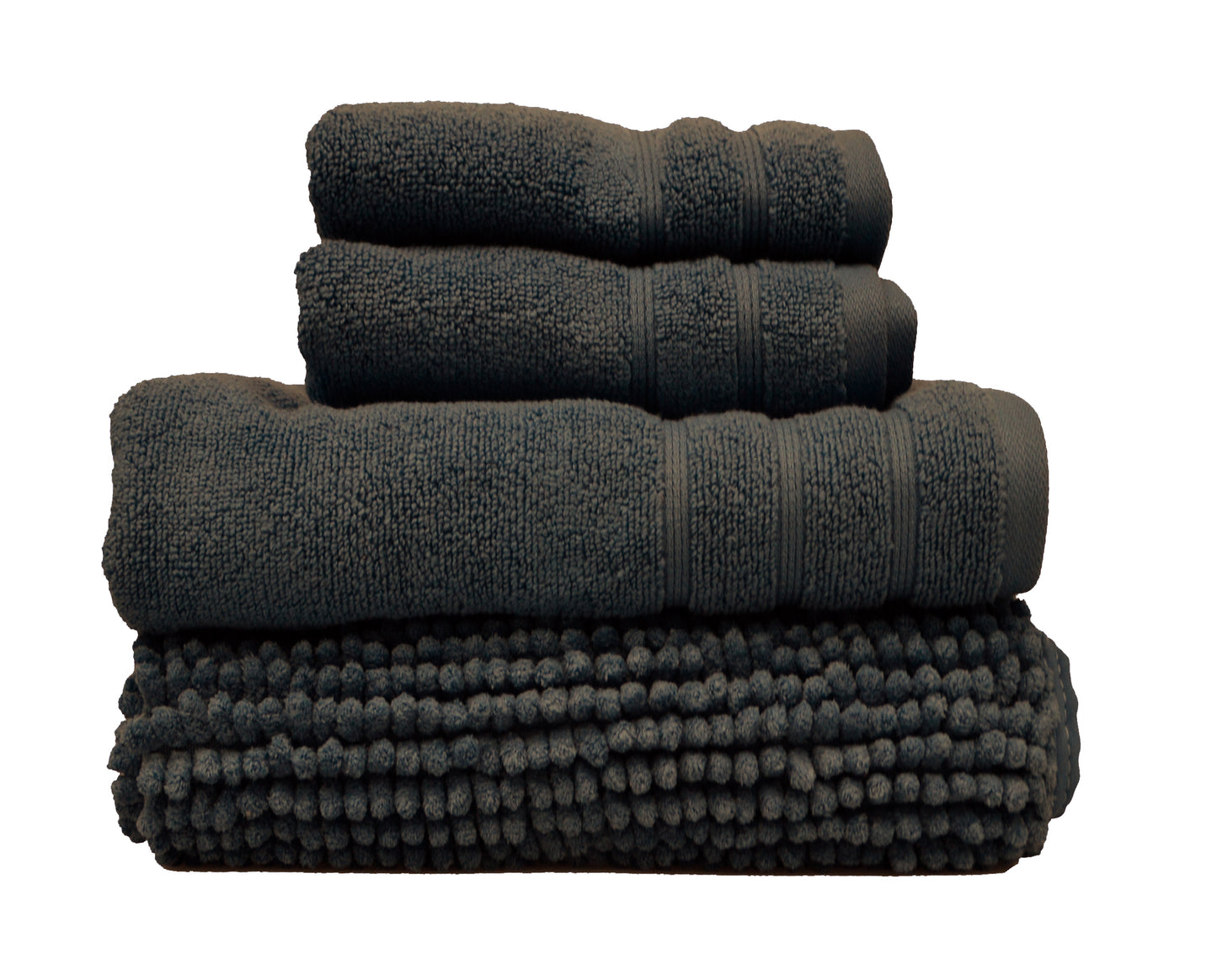 Four Piece Towel Bath Mat Bale Charcoal