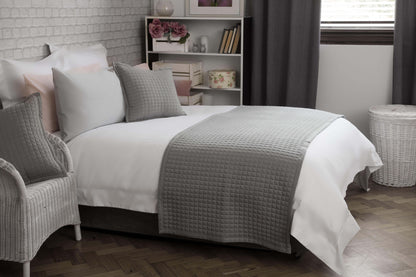 Lightly Quilted Bed Runner / Bedspread Grey