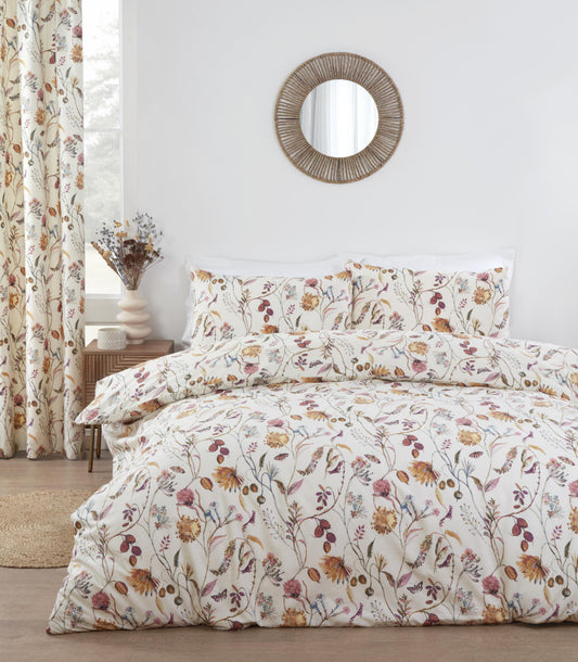Grove Floral Design Bed Linen, Curtains in Multi