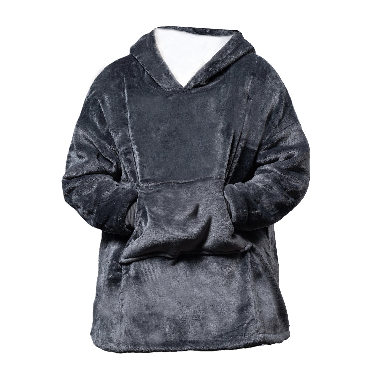 HUDI Childrens Blanket Hoodie Charcoal Grey
