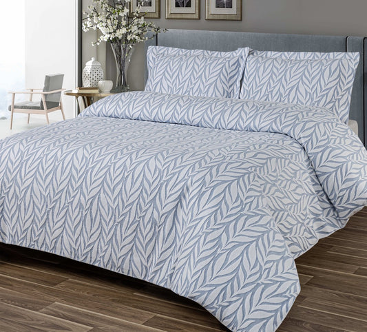 100% Cotton Hamilton Jacquard Design Duvet Cover in Blue