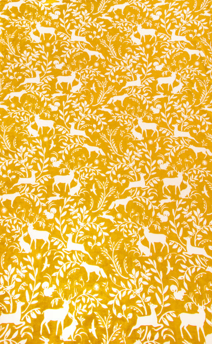 Woodland Animal Supersoft Throw in Yellow