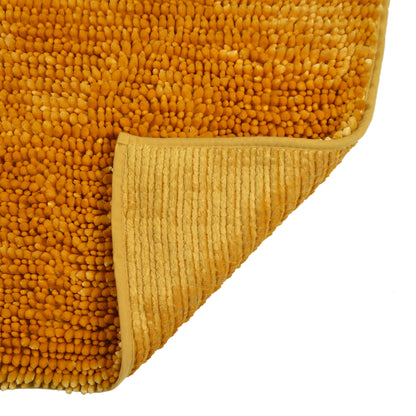 Extra Soft Chenille Bath Mat Mustard Yellow