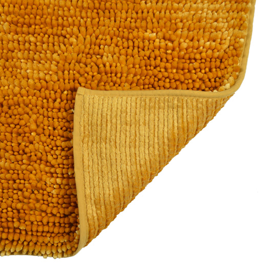 Extra Soft Chenille Bath Mat Mustard Yellow