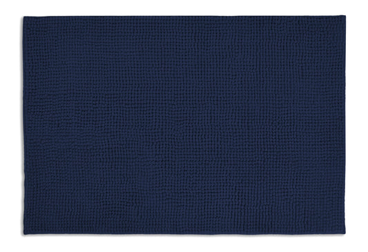 Supersoft Micro Chenille Bath Mat Navy Blue