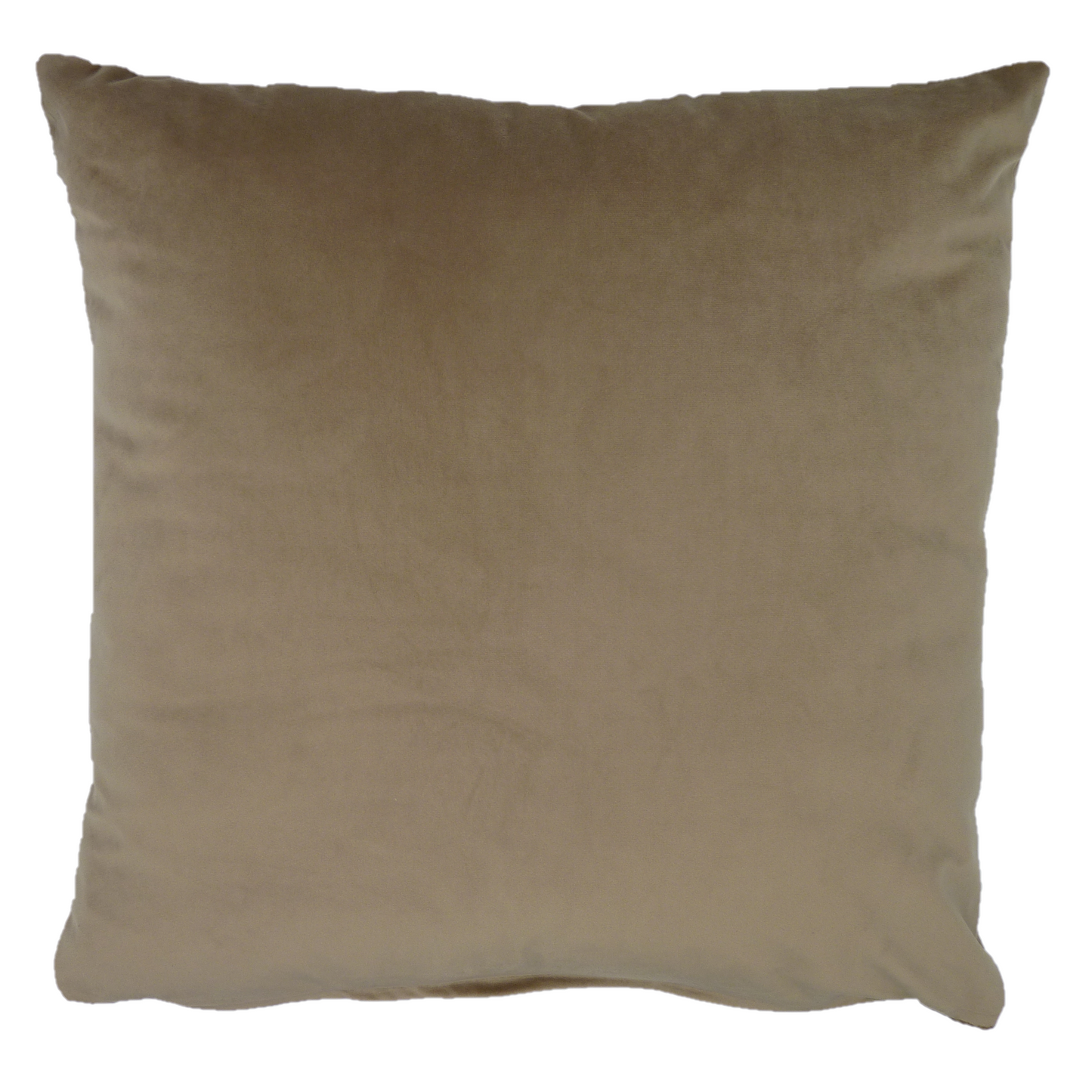 Opulence Velvet Cushion in Biscuit / Taupe