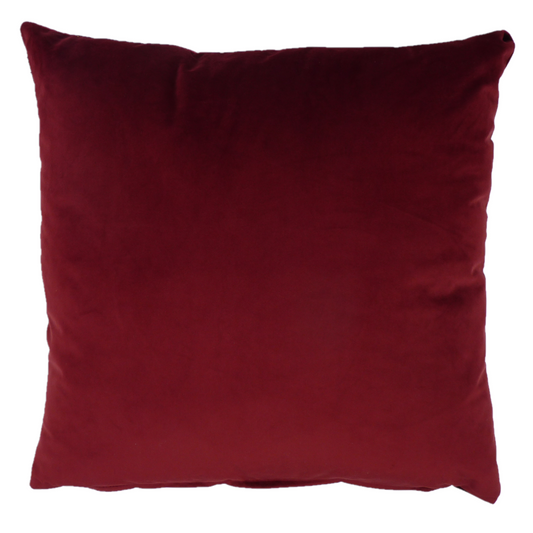 Opulence Velvet Cushion in Burgundy