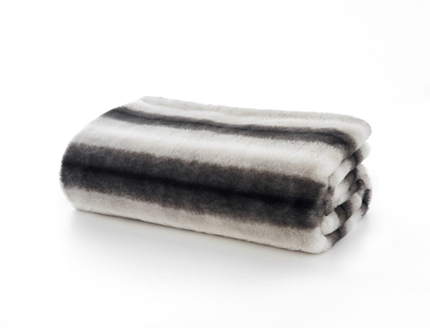 Luxury Plush Faux Fur Throw Tow Tones Mink