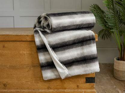Luxury Plush Faux Fur Throw Tow Tones Mink