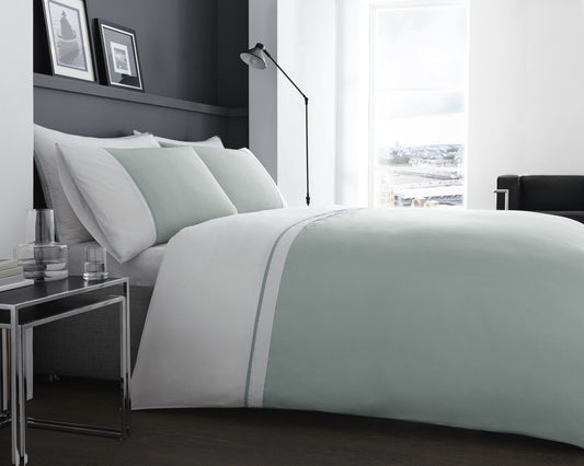 200 Thread Count Cotton Rich Duvet Cover Set Duck Egg