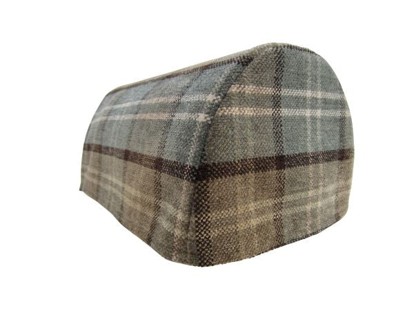 Chenille Check Arm Chair Caps, Chair Backs Duck Egg